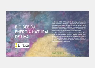 Bio bebida energía natural de uva